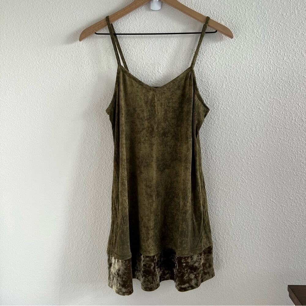 LOGO Layers by Lori Goldstein Crushed Velvet Contrast Tank US M